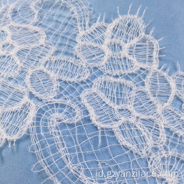 Snow White Eyelet Fabric Lace Trim